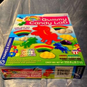 Rainbow gummy candy lab